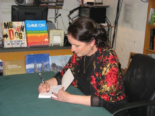 Book signing at the launch of Being in Love - 16th August 2008